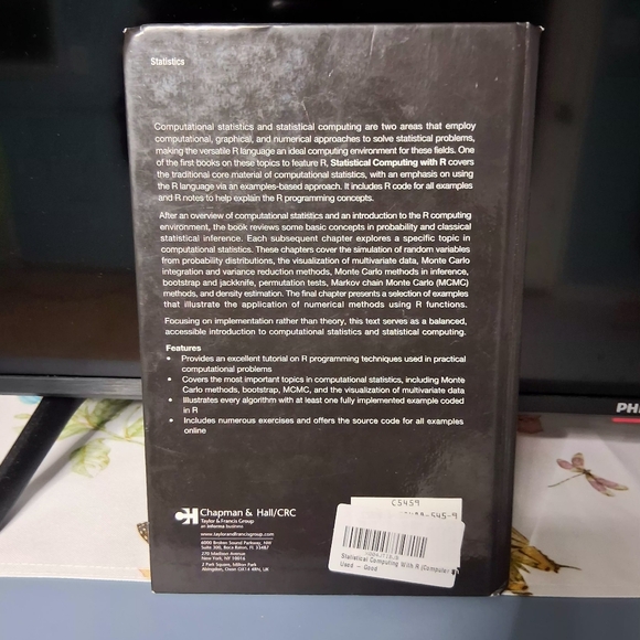 Statistical Computing R BOOK Maria L. Rizzo Computer Science NEW 📖SHIPS FREE📖 - Picture 2 of 8